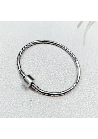 Ai Jin Cheng Unisex Paslanmaz Çelik Yılan Kemik Zincir Bilezik - Dıy Moda Takı Chınakahverengimsi Sarı Kahverengimsi Sarı