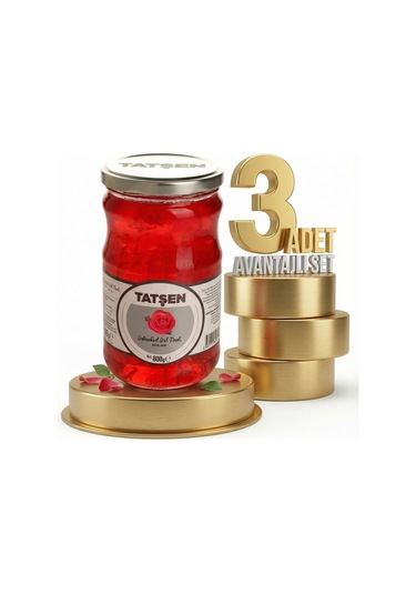 Tatşen Cam Reçel Gül 3x800 Gr