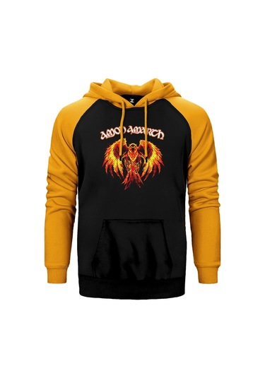 Amon Amarth Phoneix Sarı Reglan Kol Kapşonlu Sweatshirt Sarı (551192465) Sarı