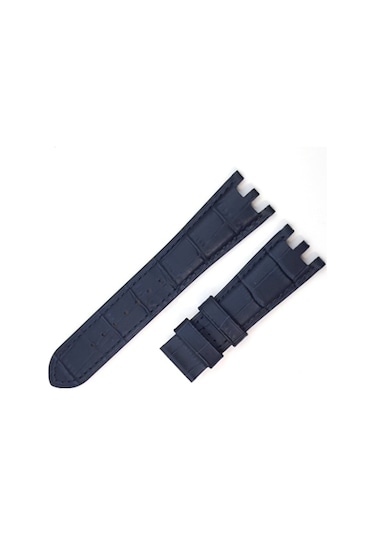 Versace Hakiki Deri Saat Kayşı Kordonu Lacivert  24 Mm