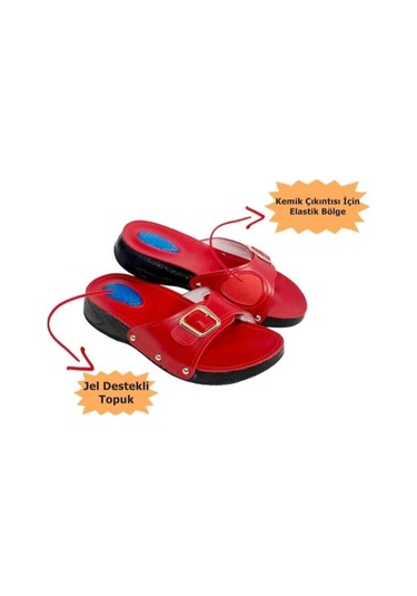Medikaltec Hallux Valguslu Terlik Kırmızı Numara 37