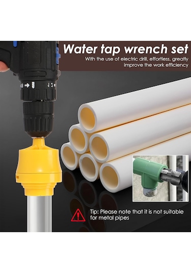 Xiyyadms Pvc Boru Rosçatma Seti Elektrikli, İç Ve Dış Rozet Aleti, 1/2"-3/4"-1" Çapları, Ppr/pvc Boruları İçin, Elektrikli Boru İle Kullanılabilir