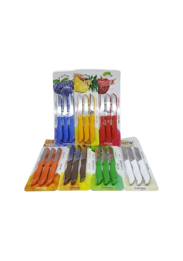 Zagori Pratik Düz Ağızlı Meyve Bıçağı 6'lı Kahverengi