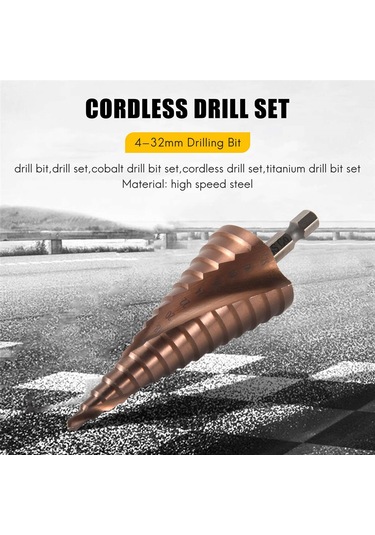 M35 Hss Co Kademeli Matkap Ucu Kobalt Konik Matkap Uçları 4-32mm Delik Testeresi Aracı