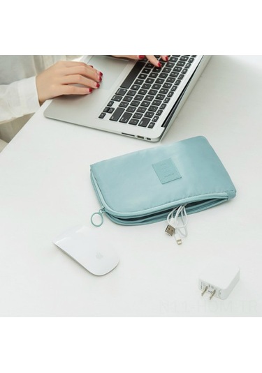 Suofeng Rehberlikli Seyahat Dijital Aletleri Çantası - Su Geçirmez Büyük Kapasiteli Şarj Cihazı, Kablolar, Kulaklık Saklama Çantası Bej