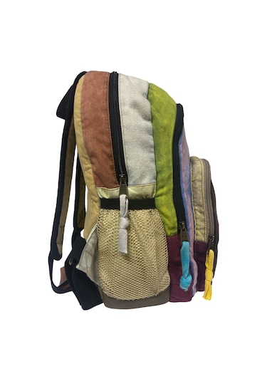 Old Cotton Cargo Kaliteli Renkli Vintage Disayn Sırt Gezi Okul Seyahat Çantası 30 Cm X 42 Cm Kahverengi