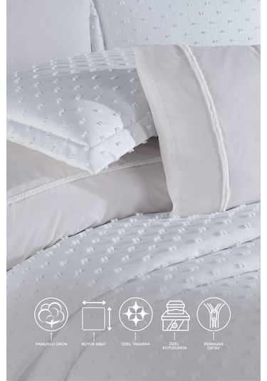 Elart Nora Çeyiz Paketi 7 Parça Krem Krem