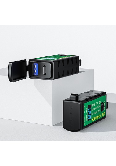 Samdoo Motorsiklet İçin Çift Usb Hızlı Şarj Cihazı - Su Geçirmez, Voltmetreli, 4.8a