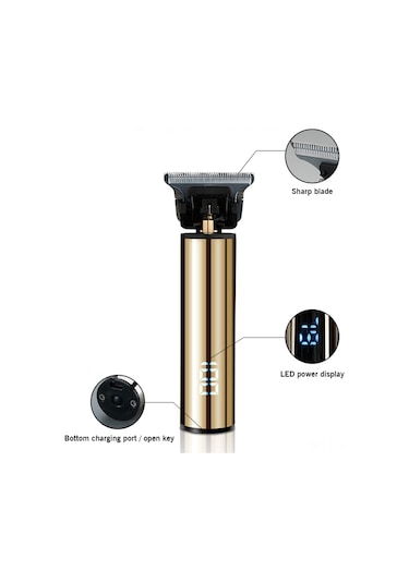 Vkemall Profesyonel Saç Kesim Makinesi, Lcd Ekranlı Usb Şarjlı, Hızlı Şarj Ve Uzun Pil Ömrü, Metal Gövde, Ev Ve Kuaför Kullanımı İçin İdeal