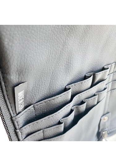 25 Cepli Pu Deri Makyaj Fırça Kemeri - Sanatçı Kemer Askısı Ve Tutucuyla Kozmetiklerinizi Düzenleyin