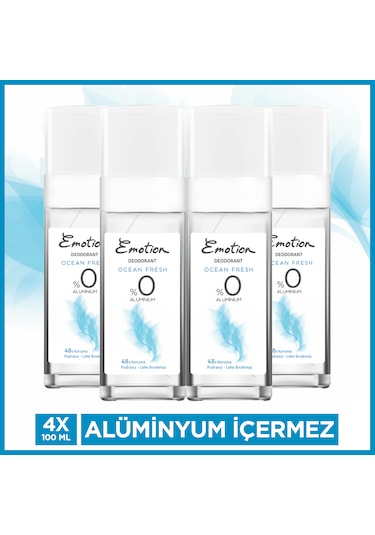 Emotion Ocean Fresh Pump Sprey Kadın Deodorant 4x100 Ml