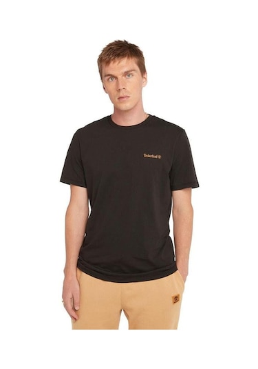 Timberland Small Linear Logo Print Erkek T-shirt Tb0a5qqt0011 SIYAH Timberland Small Linear Logo Print Erkek T-shirt Tb0a5qqt0011 SIYAH