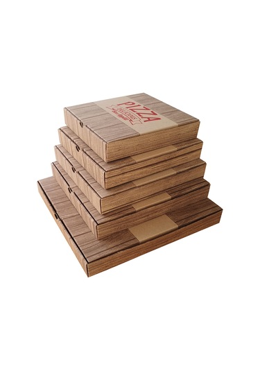 Baskılı Pizza Kutusu 26 x 26 x 4 CM 100 Adet