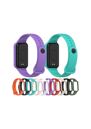 Ekılıf - Xiaomi Redmi Smart Band 2 Uyumlu - Kordon Silikon Kordon Krd-87 - Siyah