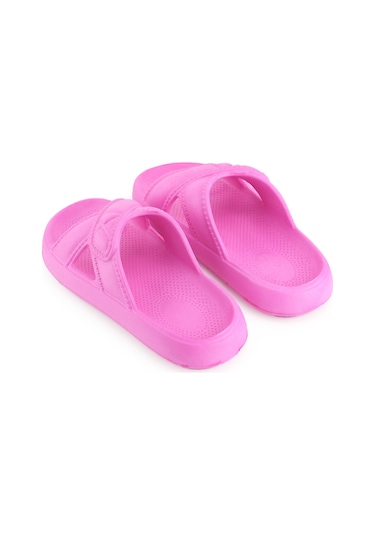 Gezer Kadın Yazlık Eva Islak Zemine Uygun Ev Bahçe Banyo Terlik Fujia Fuşya