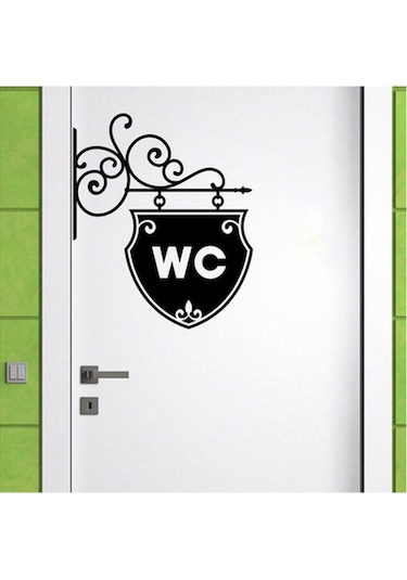 Wc Resmi Sticker Yapıştırma 30 CM Dekoratif Sticker