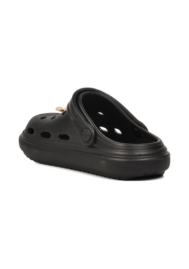 Aspor Siyah Unisex Sabo Çocuk Terlik Siyah