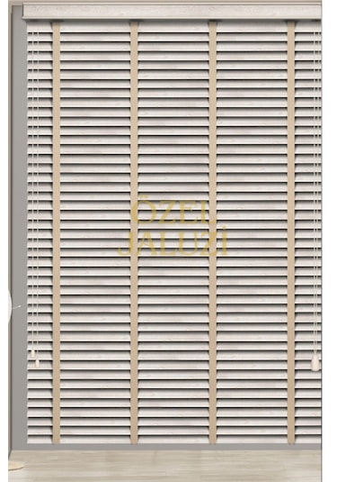 Krem 50 Mm Ahşap Jaluzi Krem