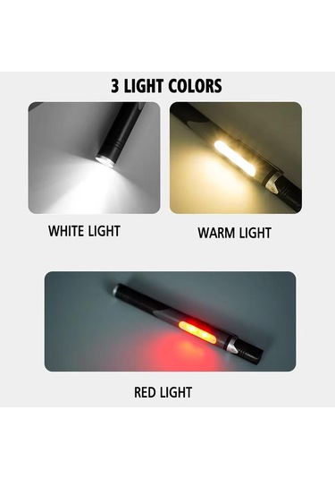 Sones E-smarter B35 Kalem El Feneri Şarj Edilebilir Taşınabilir Kalem Fener Gri