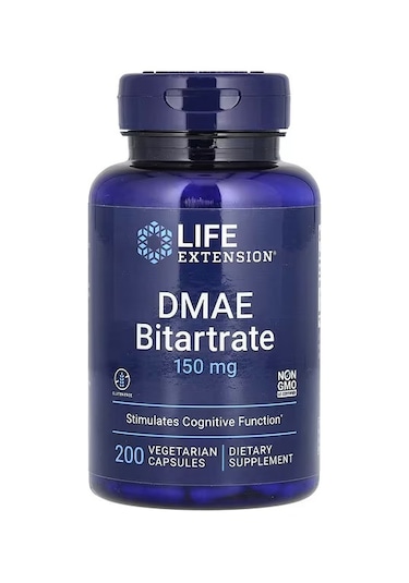 Dmae Bitartrate 150 Mg, 200 Kapsül