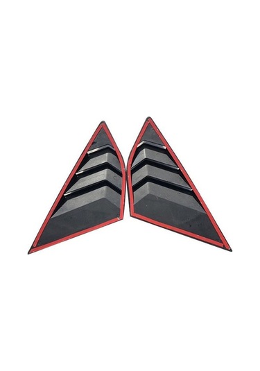 Novahub Arka Cam Jaluzi Ford Focus St Rs Mk3 Hatchback Karbon Fiber Stili, Abs Plastik, Siyah, Yan Havalandırma Perdesi