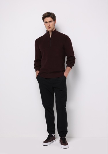 Colins Cargo Fit Orta Bel Lastikli Paça Erkek Siyah Pantolon Cl1076756 Q1.v2 Blk Siyah