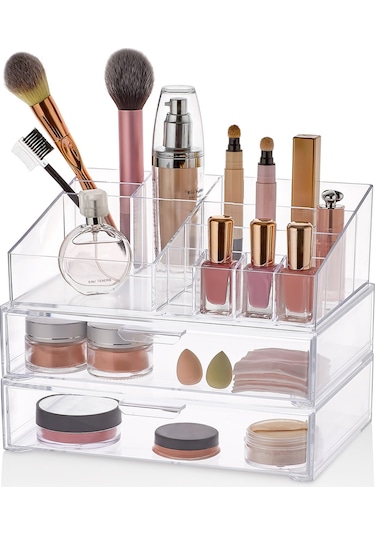 Makyaj Organizer- ( 2 Çekmece+1 Üst Organizer)