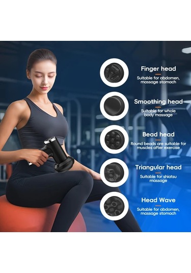Honeybeeshop Pembe Pratik Taşınabilir Yağ Masaj Cihazı Usb Şarjlı 6 Hız Ayarlı 5 Başlıklı Vücut Şekillendirici Pembe