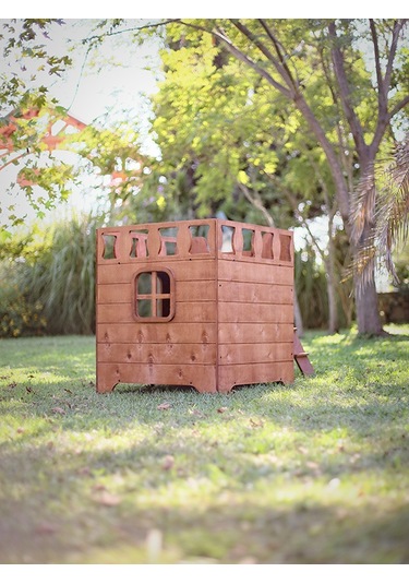 Mandu Ahşap Dublex Köpek Kulübesi Teraslı