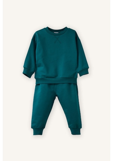 Defacto Sweatshirt Kumaşı 2li Takım Erkek Bebek E8430a526spgn265 Yeşil-gn265 Defacto Sweatshirt Kumaşı 2li Takım Erkek Bebek E8430a526spgn265 Yeşil-gn265