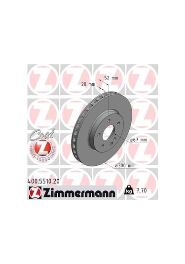Zımmermann 400.5510.20 - Fren Dıskı On Mercedes Vıto W447 14