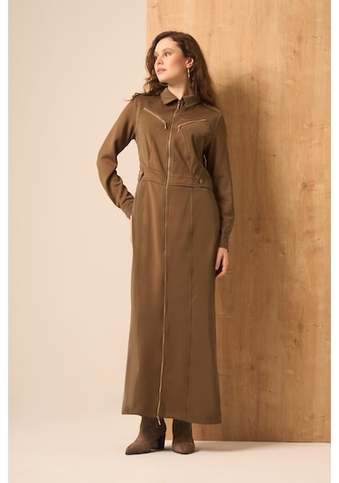 Ftz Women Kadın Safir Elbise Kahve 31261 Kahve