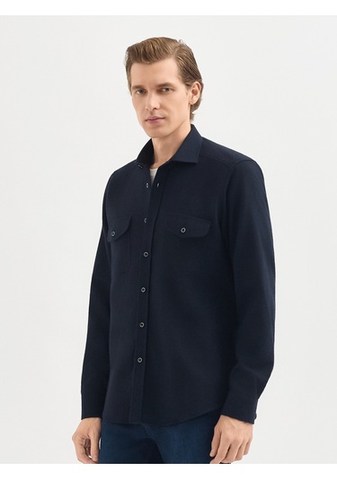 Karaca Erkek Modern Fıt Gömlek-lacivert 11.24w.04.012 Lacivert