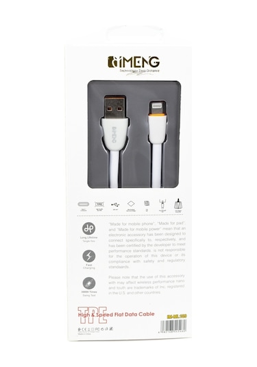 İmeng ML109 3.1 A Usb A To Lightning Data Hızlı Şarj Kablosu Beyaz