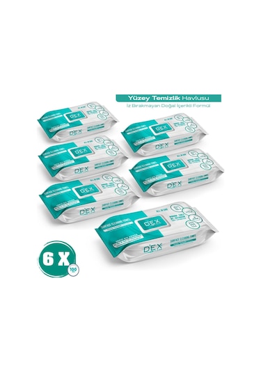Dex Clean Yüzey Temizlik Havlusu 100'lü x 6