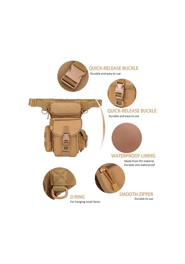 Teltree Dış Mekan Ayak Çantası, 800d Oksford Kumaşı, Su Geçirmez, Dayanıklı, Çok Amaçlı Bel/omuz Çantası, Outdoor Spor/fotoğrafçılık İçin Siyah