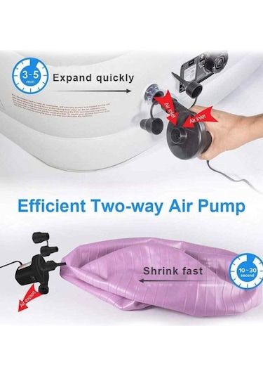 Elektrikli Hava Pompası Şişme Yatak Havuz Vakumlu Poşet Hava Komp
