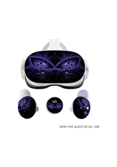 Meta Quest 3s Vr Kulaklık Denetleyici Çıkartmaları Cadılar Bayramı Desenli Vinil Koruyucu Kapak Haki Haki