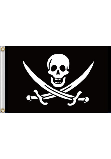 60x90cm Bar Perili Ev Korsan İskelet Bayrağı Cadılar Bayramı Asılı Kumaş, Stil: Kel Bıçak Ve Çatal