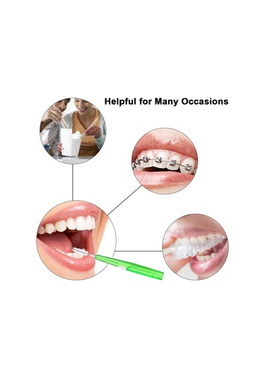Skycity 60 Adet 0.8mm Yeşil Fırça Ucu, Tıkanma Olmayan Tasarım, Yumuşak Telli, Aile İçin Oral Bakım Aleti