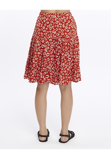 Vera Midi Boy Şort Etek-3232 Çok Renkli