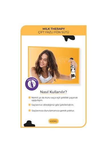 Morfose Milk Therapy Çift Fazlı Sprey Fön Suyu 400 ML