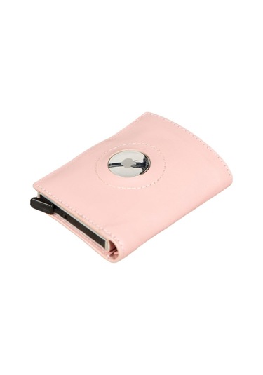 Palertag Deri Cüzdan, Apple Airtag Uyumlu Pembe Pembe
