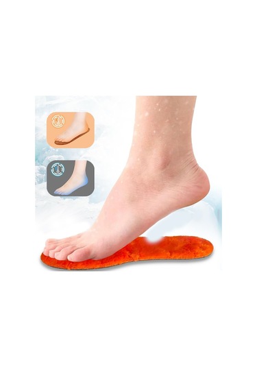 Lx09 - Vegan Doğal Mantar Turuncu Peluş Doğal Isı, Soğuk Havalara Özel, Sıcak Tutan Iç Tabanlık