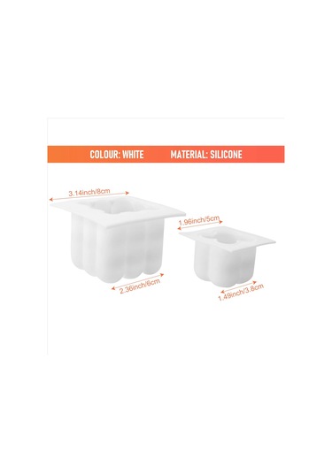 Gatherco Dökme Mum Kalıbı, Silikon Kabarcık Mum Mum Kalıbı Kendiniz Yapabileceğiniz Kare Mum Kalıpları Diğer