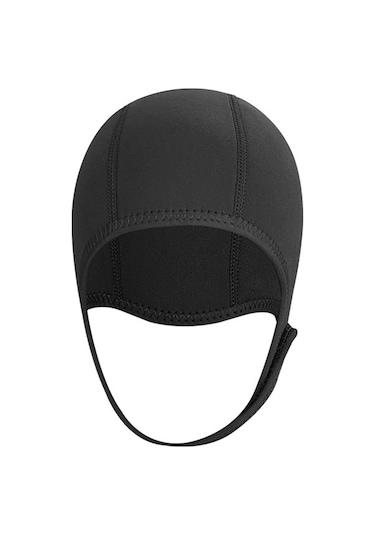 Vkemall Süngerli Su Altı Kafa Örtüsü 2.5mm Neopren-milon Karışımı Siyah My062 Su Altı Sporu İçin Isı Koruma Siyah