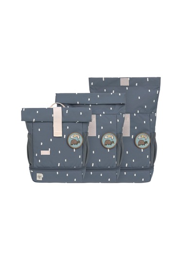 Lassig Happy Prints Mini Rolltop Sırt Çantası Midnight Blue Mavi