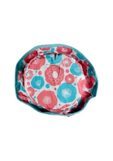 Kız Bebek Nar Çiçeği Turkuaz Çiçek Detaylı Şapka Nar Çiçeği