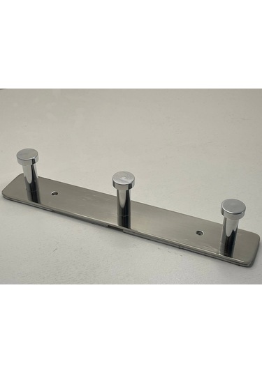 Askılık Yapışkanlı Ve Vidalı Mantar Üçlü Krom Çok Renkli