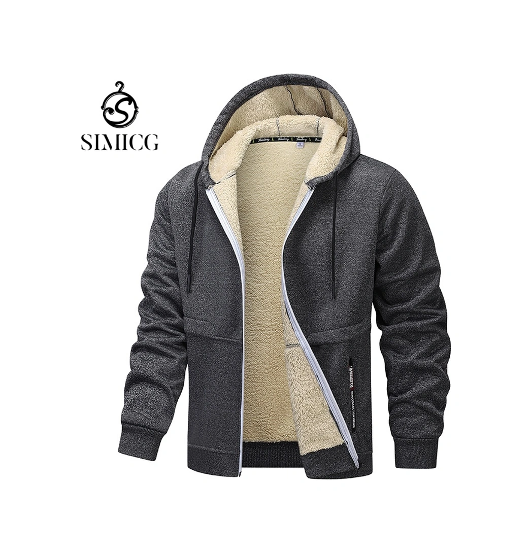 Sonbahar Ve Kış Bol Kalın Kuzu Derisi Sıcak Günlük Kazak Ceket Gri